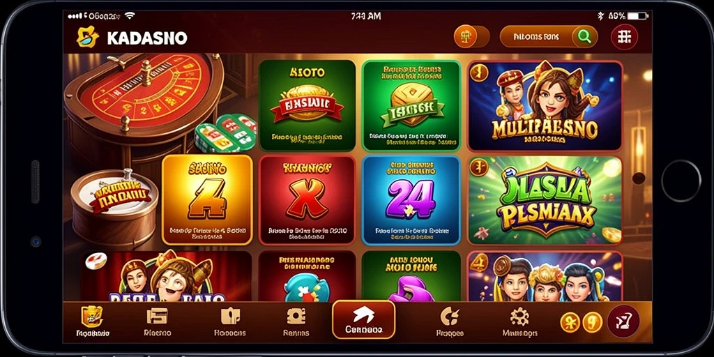 slot21 - Tangkapan layar menunjukkan berbagai tema slot yang tersedia di dalam aplikasi.